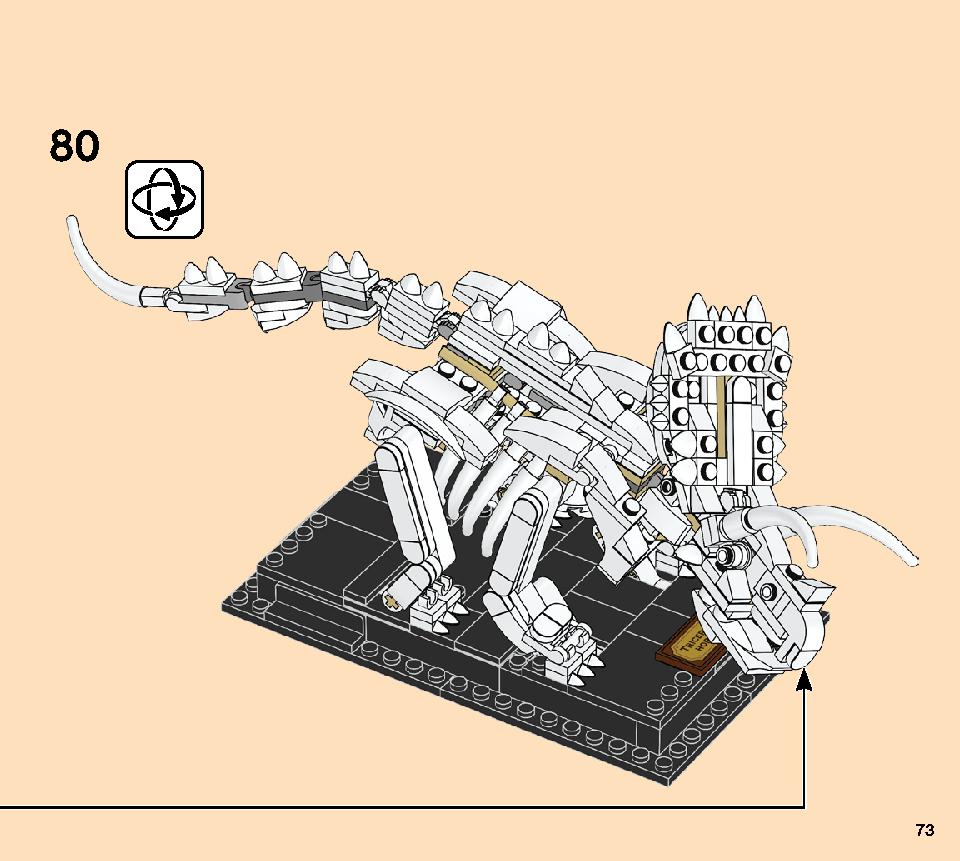 Dinosaur Fossils 21320 LEGO information LEGO instructions 73 page