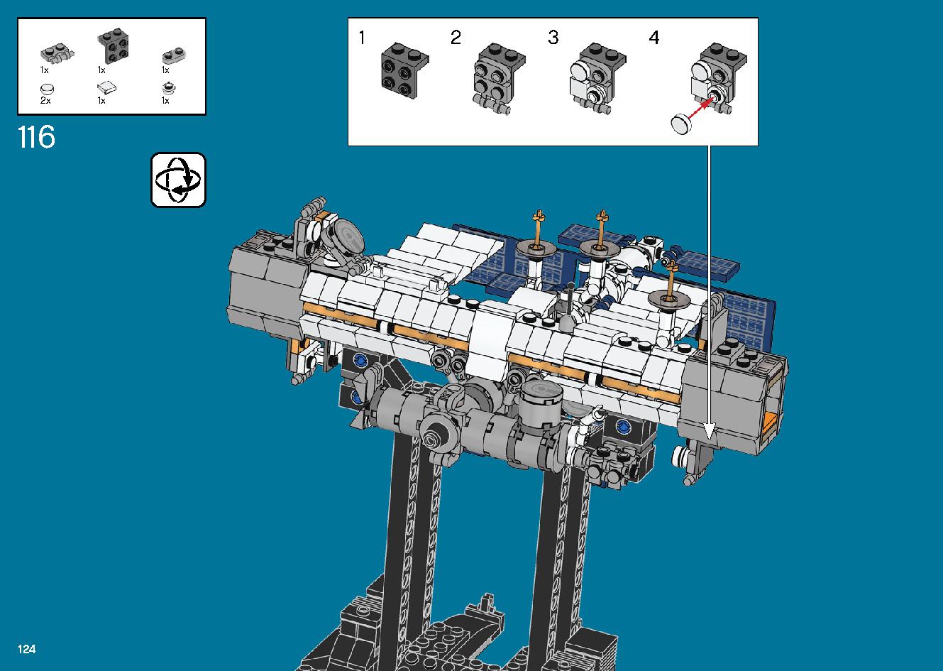 국제 우주 정거장 21321 레고 세트 제품정보 레고 조립설명서 124 page