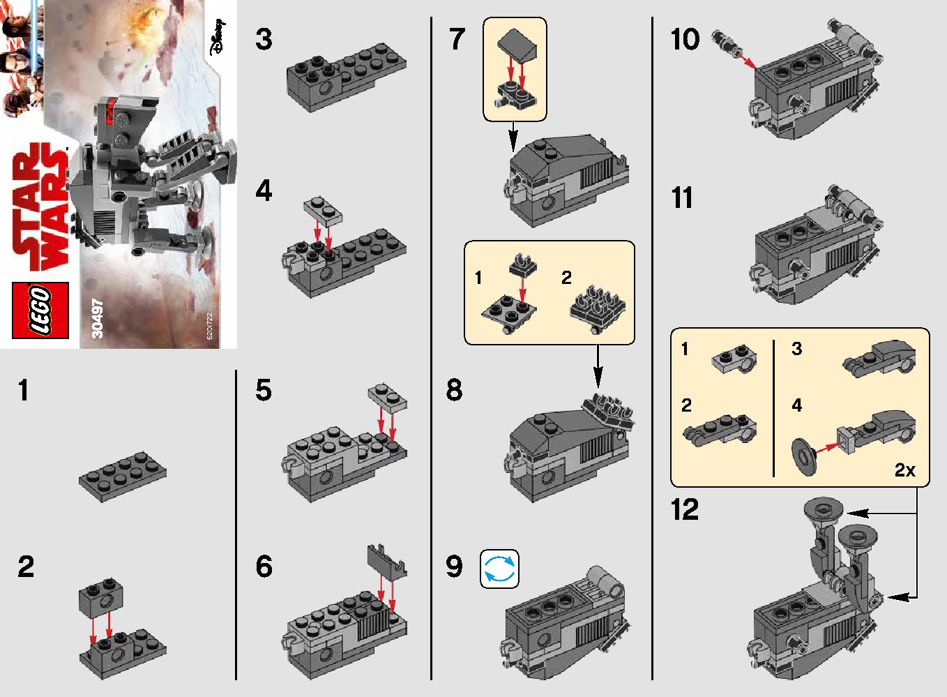First Order Heavy Assault Walker - Mini 30497 LEGO information LEGO instructions 1 page