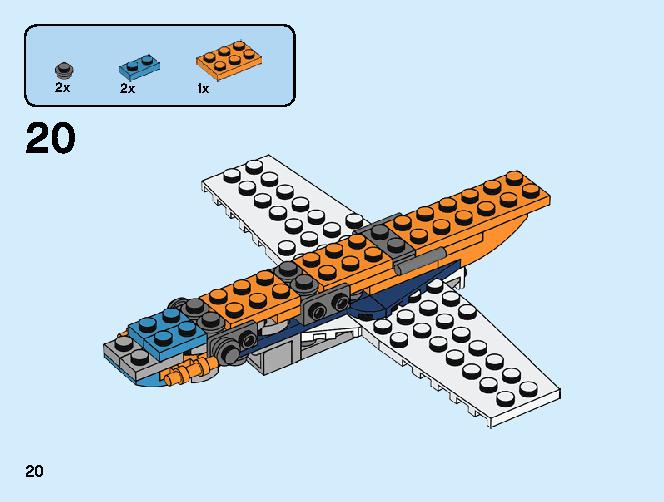 Propeller Plane 31099 LEGO information LEGO instructions 20 page