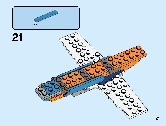 Propeller Plane 31099 LEGO information LEGO instructions 21 page