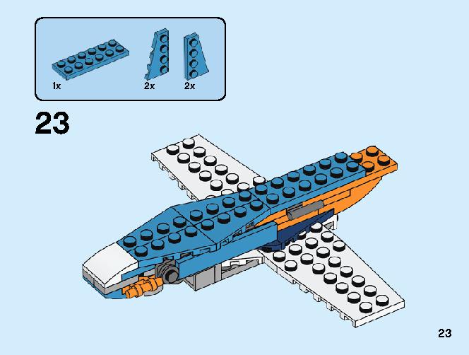 Propeller Plane 31099 LEGO information LEGO instructions 23 page