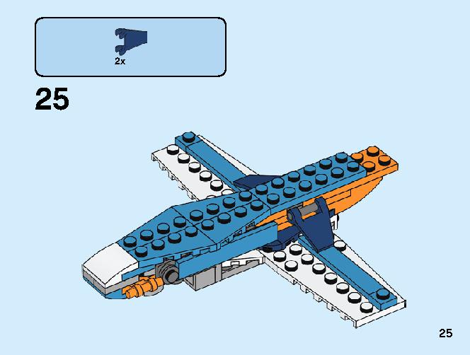 Propeller Plane 31099 LEGO information LEGO instructions 25 page