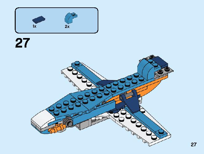 Propeller Plane 31099 LEGO information LEGO instructions 27 page