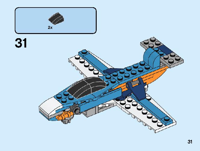 Propeller Plane 31099 LEGO information LEGO instructions 31 page