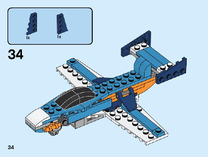 Propeller Plane 31099 LEGO information LEGO instructions 34 page