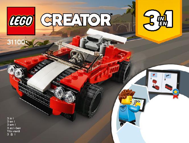 Sports Car 31100 LEGO information LEGO instructions 1 page