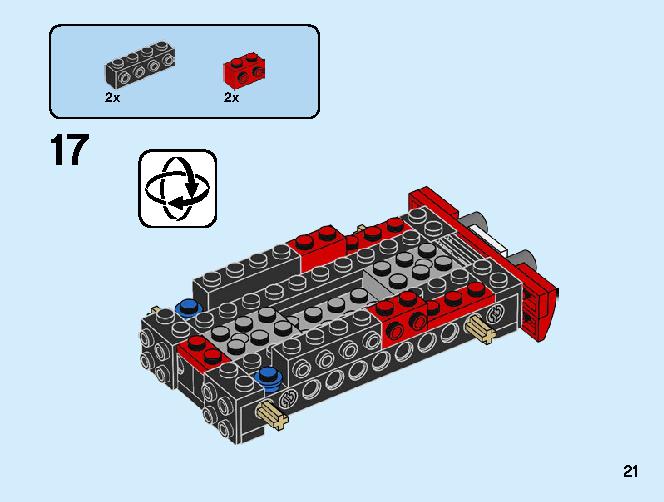 スポーツカー 31100 レゴの商品情報 レゴの説明書・組立方法 21 page