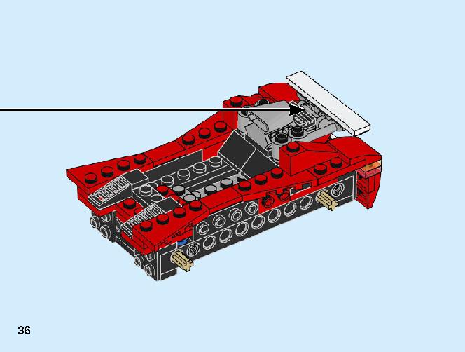 スポーツカー 31100 レゴの商品情報 レゴの説明書・組立方法 36 page