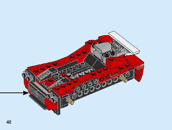 スポーツカー 31100 レゴの商品情報 レゴの説明書・組立方法 42 page