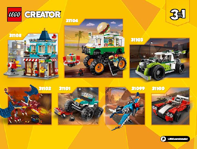 Monster Truck 31101 LEGO information LEGO instructions 51 page