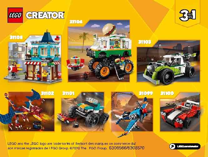 Monster Truck 31101 LEGO information LEGO instructions 40 page