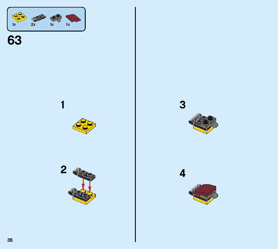 ファイヤー・ドラゴン 31102 レゴの商品情報 レゴの説明書・組立方法 36 page