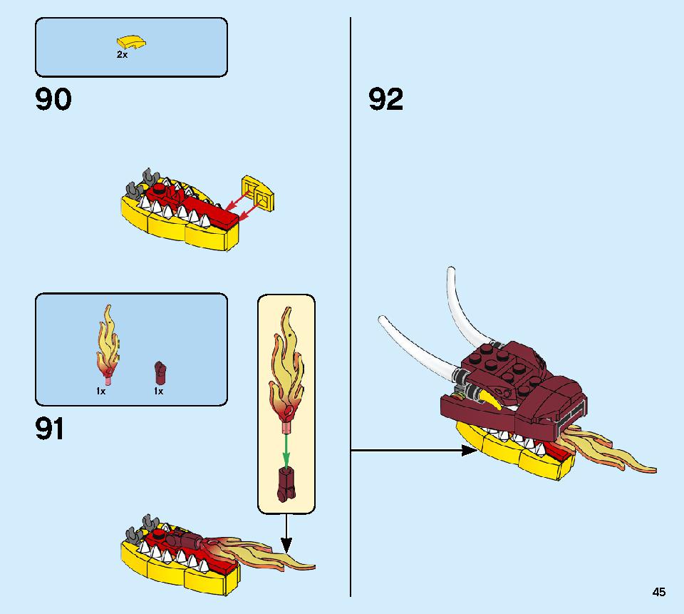 Fire Dragon 31102 LEGO information LEGO instructions 45 page