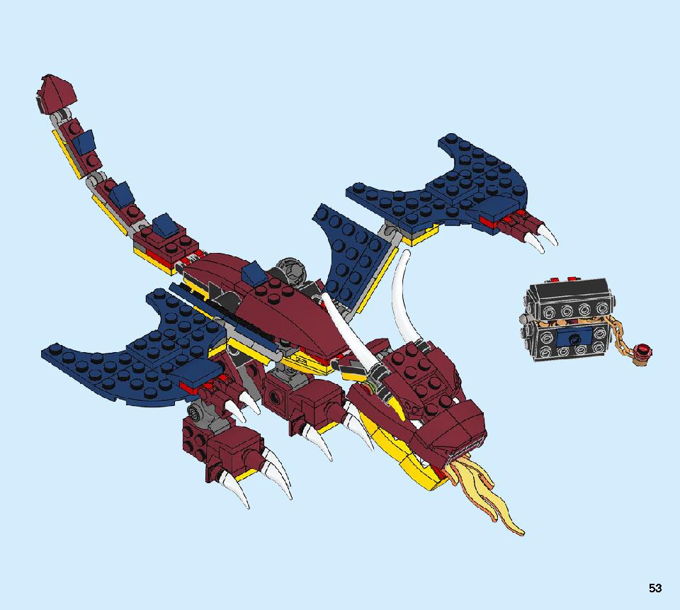 ファイヤー・ドラゴン 31102 レゴの商品情報 レゴの説明書・組立方法 53 page