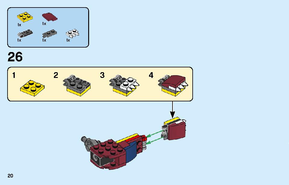 Fire Dragon 31102 LEGO information LEGO instructions 20 page