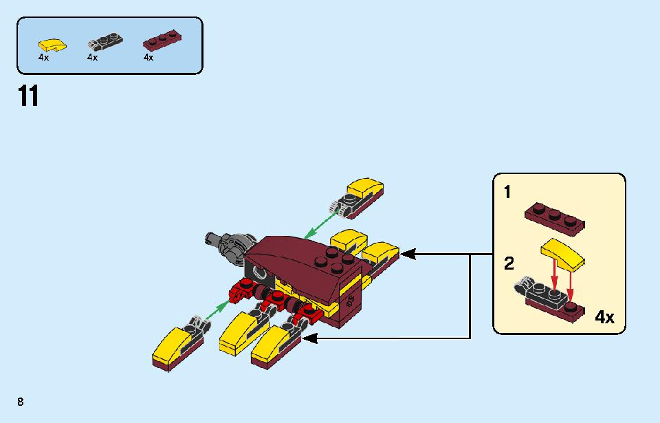 Fire Dragon 31102 LEGO information LEGO instructions 8 page