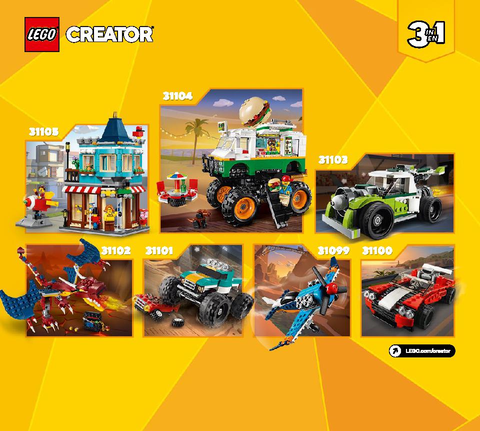 Monster Burger Truck 31104 LEGO information LEGO instructions 243 page