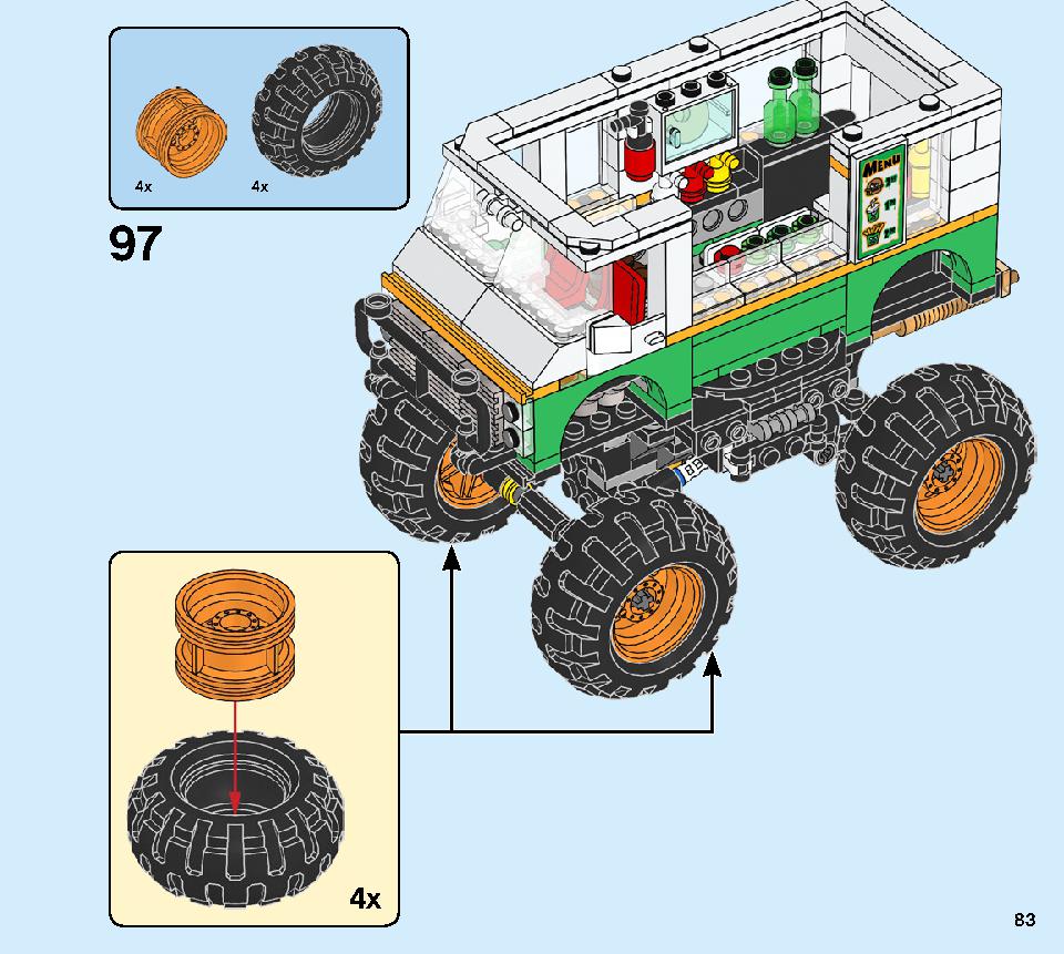 Monster Burger Truck 31104 LEGO information LEGO instructions 83 page