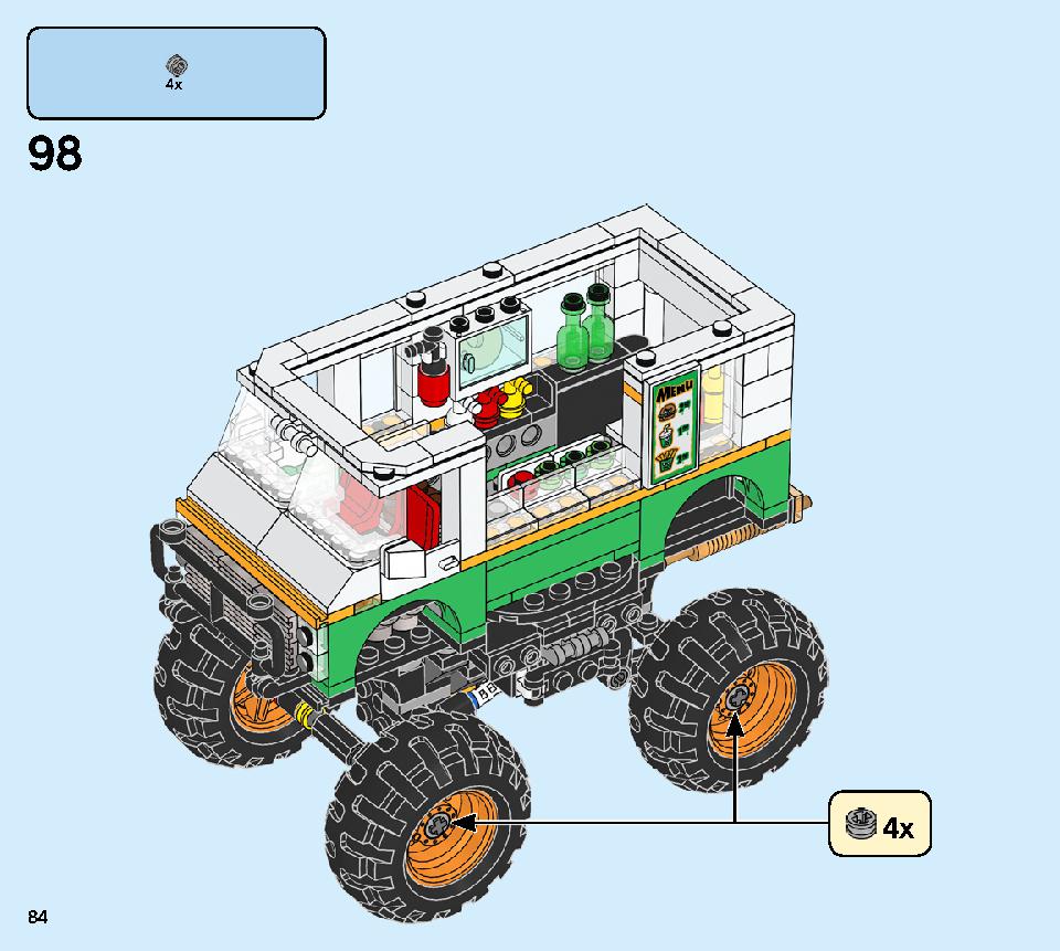 Monster Burger Truck 31104 LEGO information LEGO instructions 84 page