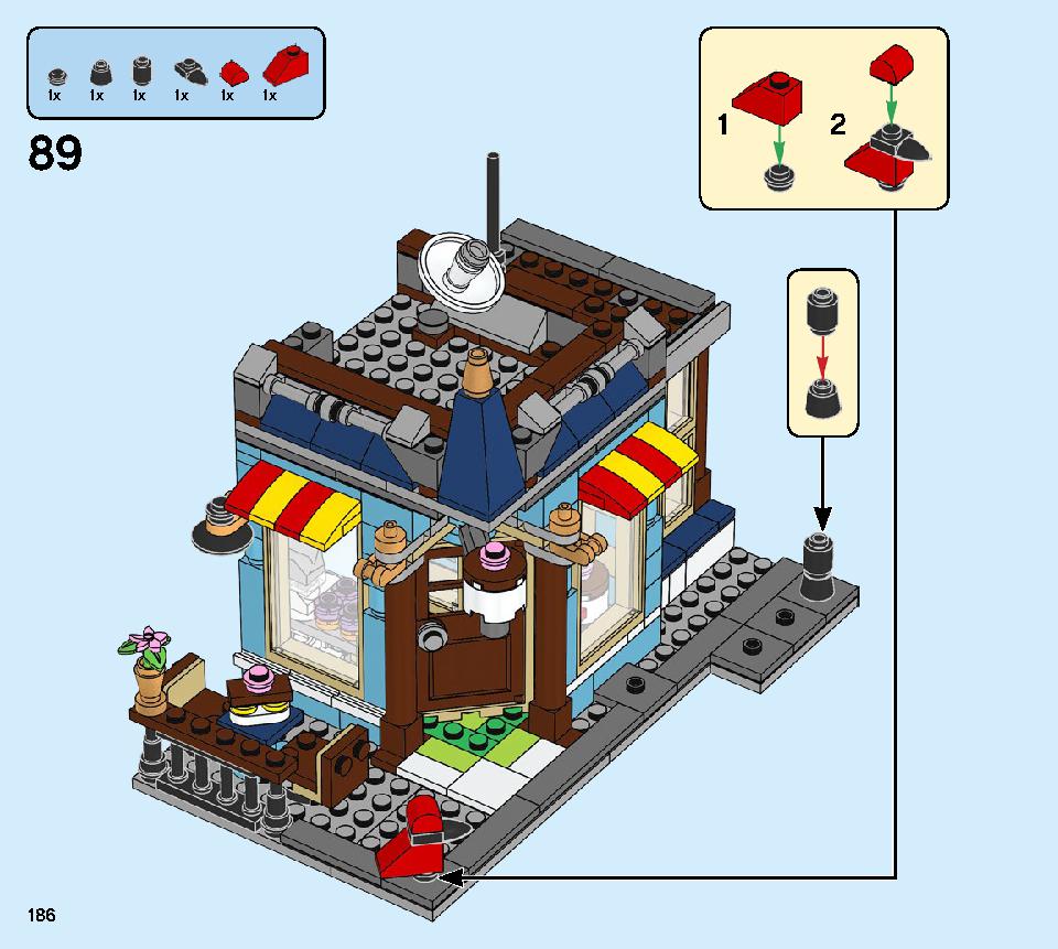 タウンハウス おもちゃ屋さん 31105 レゴの商品情報 レゴの説明書・組立方法 186 page