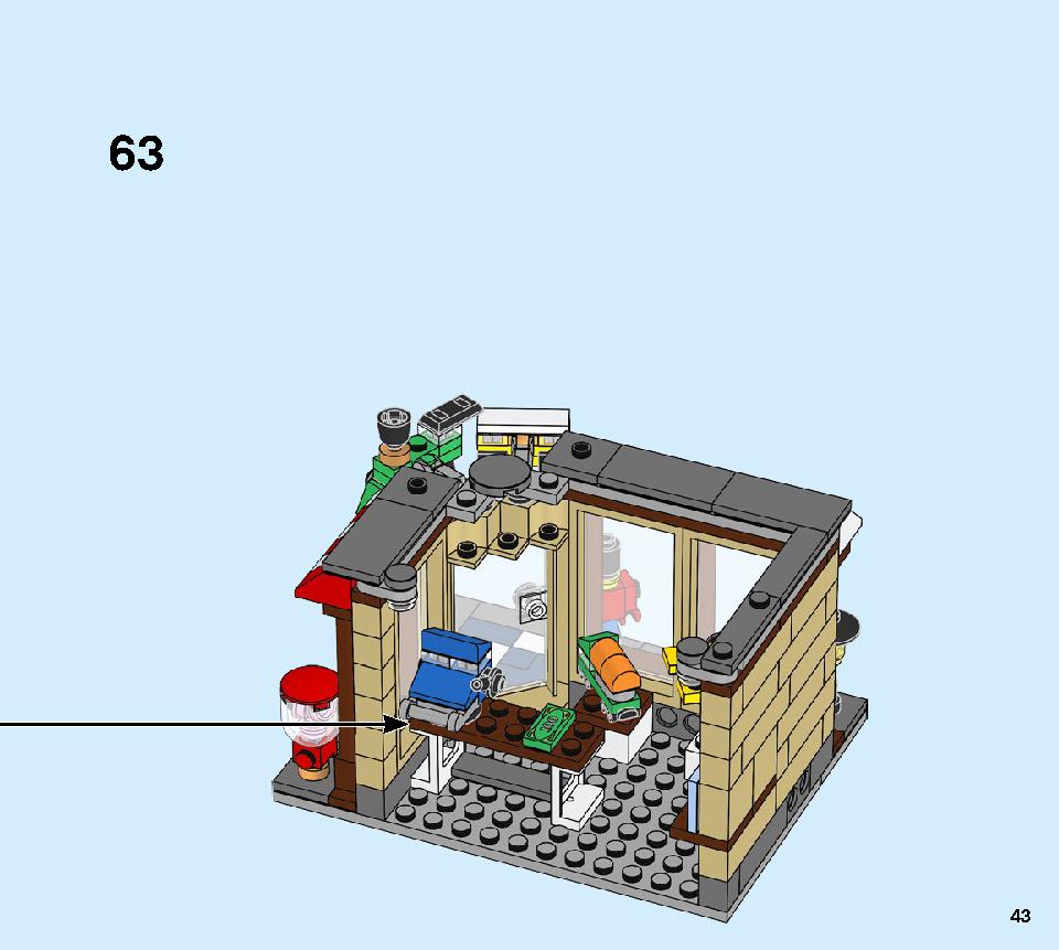 タウンハウス おもちゃ屋さん 31105 レゴの商品情報 レゴの説明書・組立方法 43 page