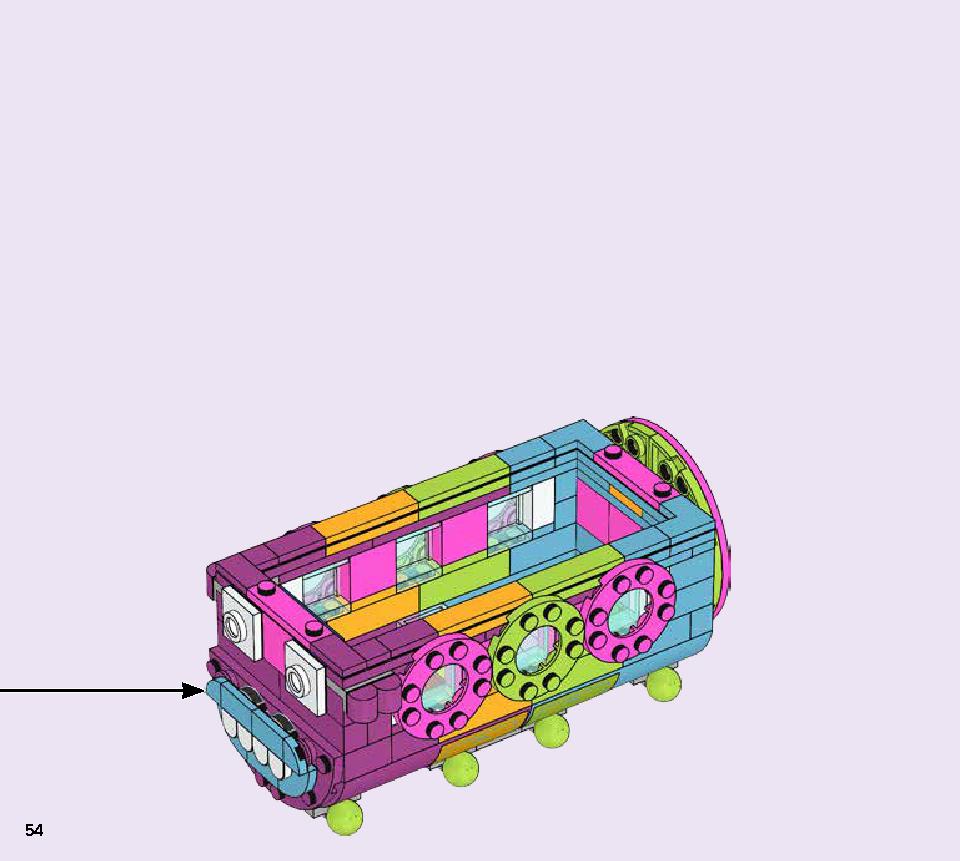虹のチャーターバス 41256 レゴの商品情報 レゴの説明書・組立方法 54 page