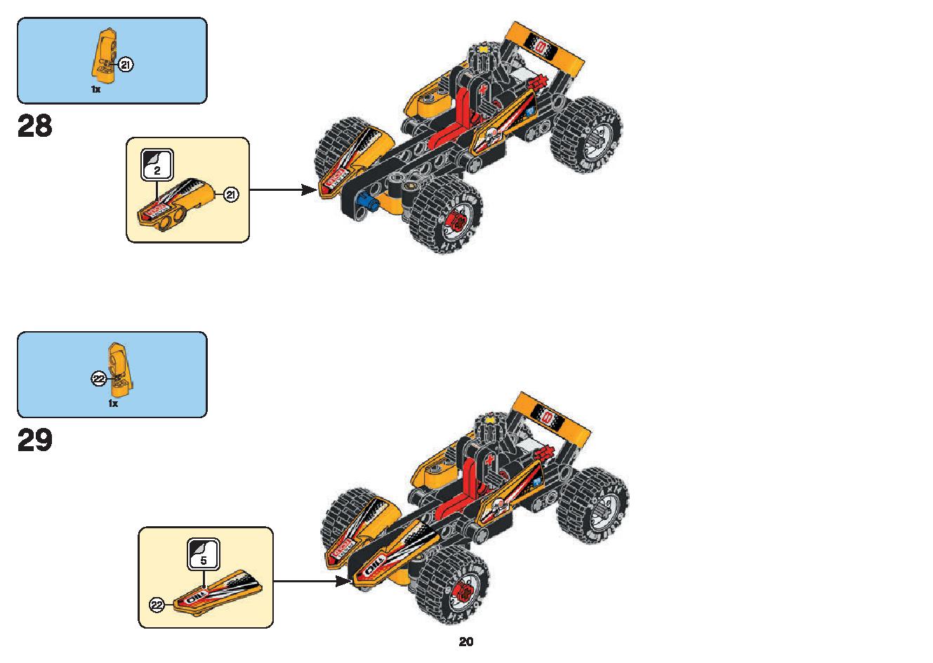 Buggy 42101 LEGO information LEGO instructions 20 page