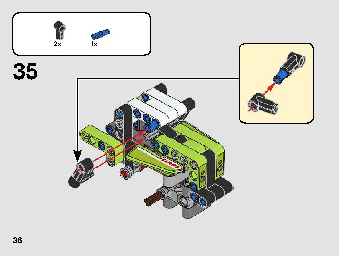 ミニ クラース ゼリオン 42102 レゴの商品情報 レゴの説明書・組立方法 36 page