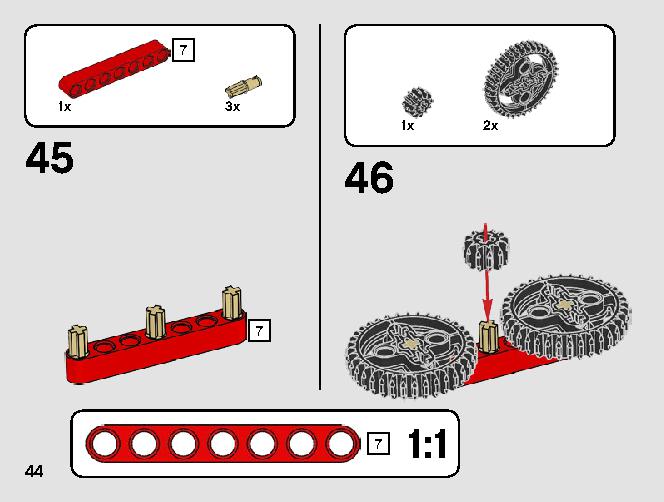 ミニ クラース ゼリオン 42102 レゴの商品情報 レゴの説明書・組立方法 44 page