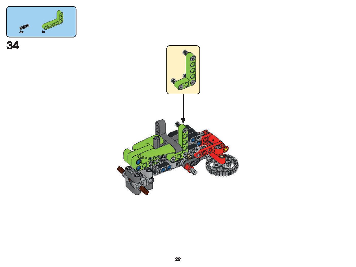 Mini CLAAS XERION 42102 LEGO information LEGO instructions 22 page