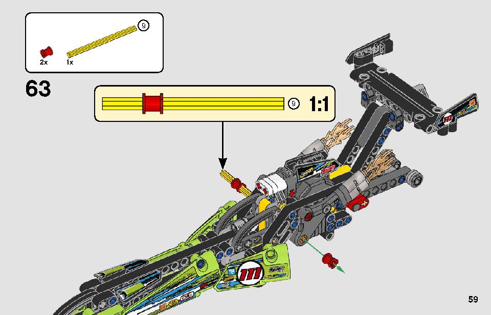 Dragster 42103 LEGO information LEGO instructions 59 page