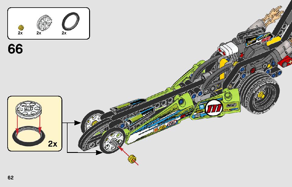 Dragster 42103 LEGO information LEGO instructions 62 page