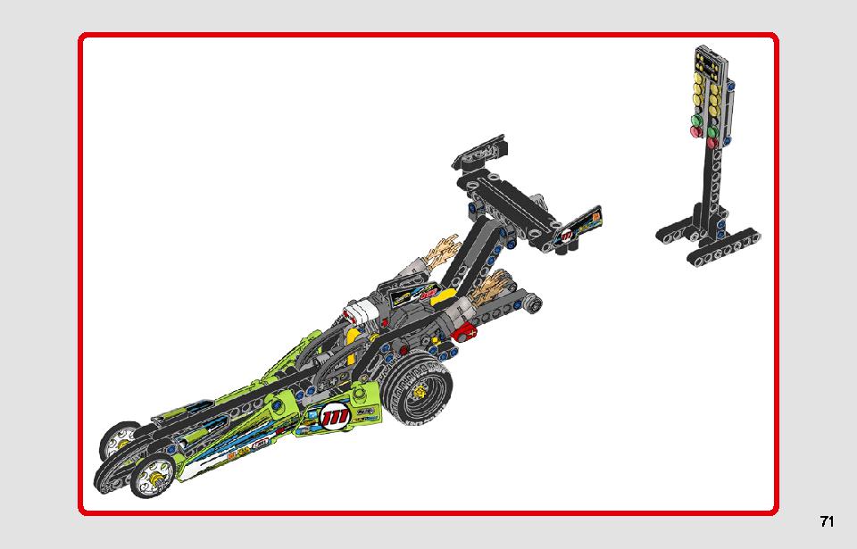 Dragster 42103 LEGO information LEGO instructions 71 page