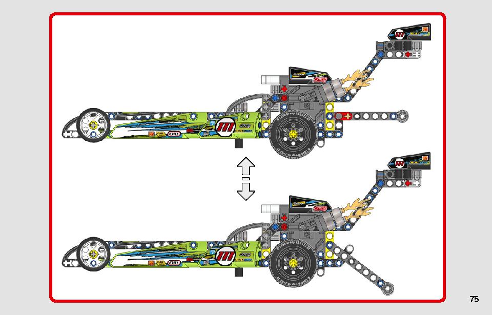 Dragster 42103 LEGO information LEGO instructions 75 page