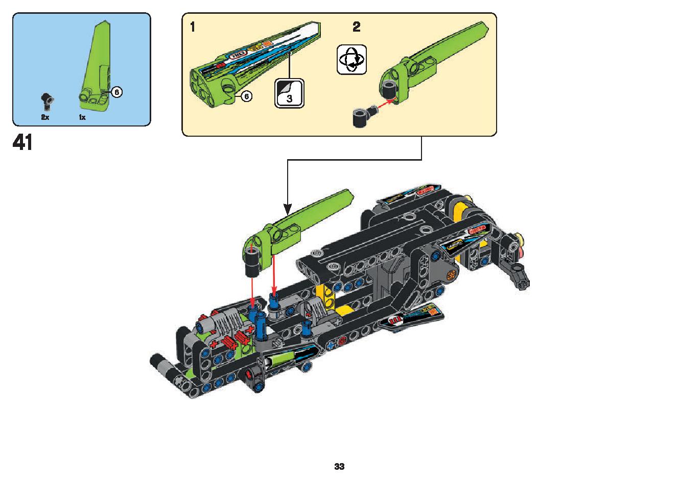 Dragster 42103 LEGO information LEGO instructions 33 page