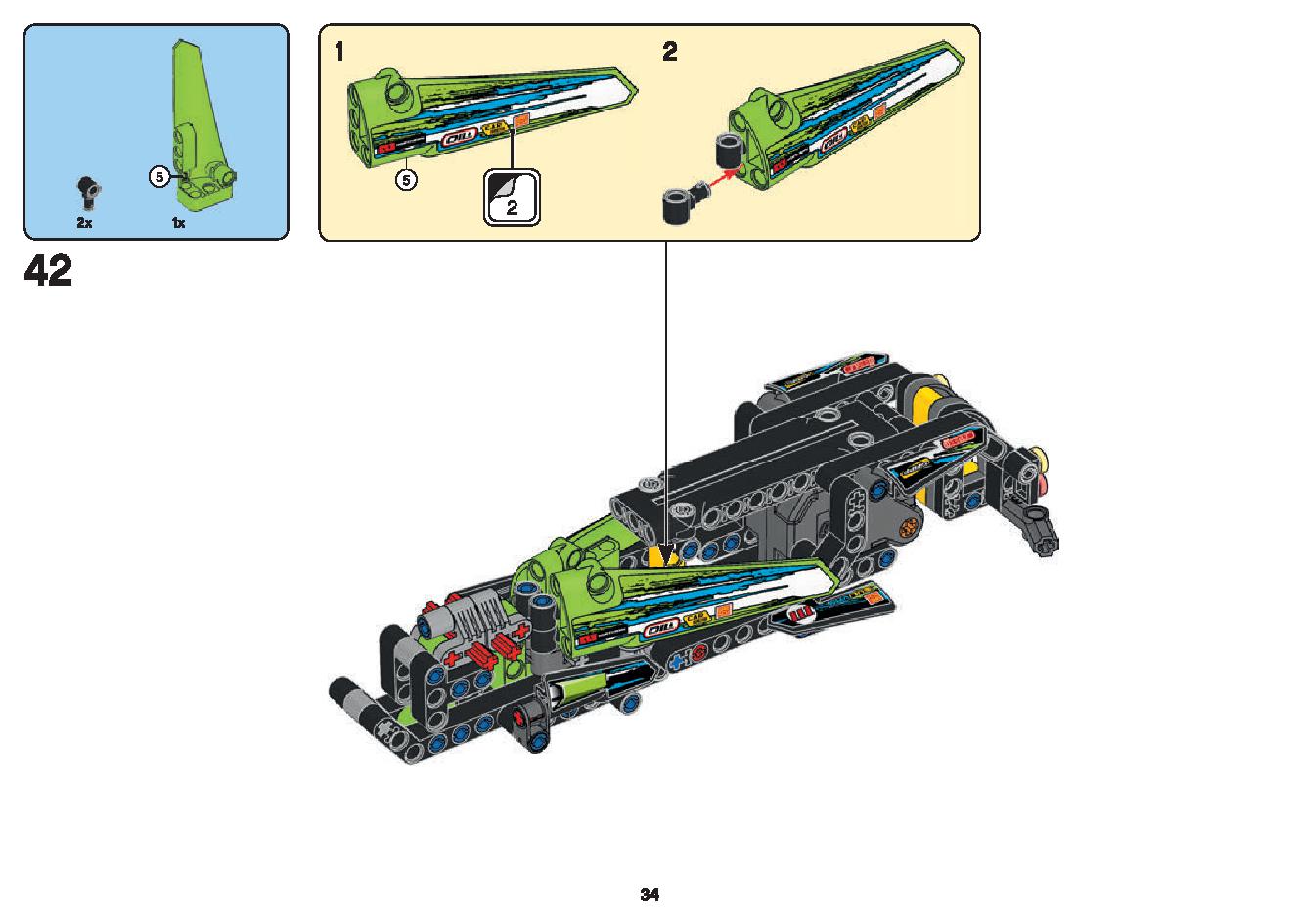 Dragster 42103 LEGO information LEGO instructions 34 page