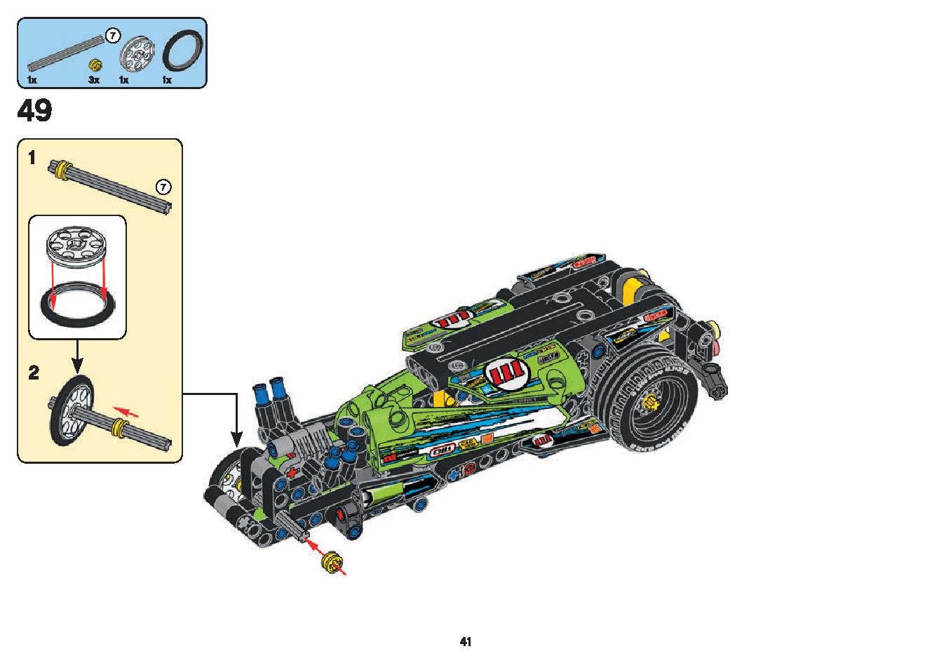 Dragster 42103 LEGO information LEGO instructions 41 page