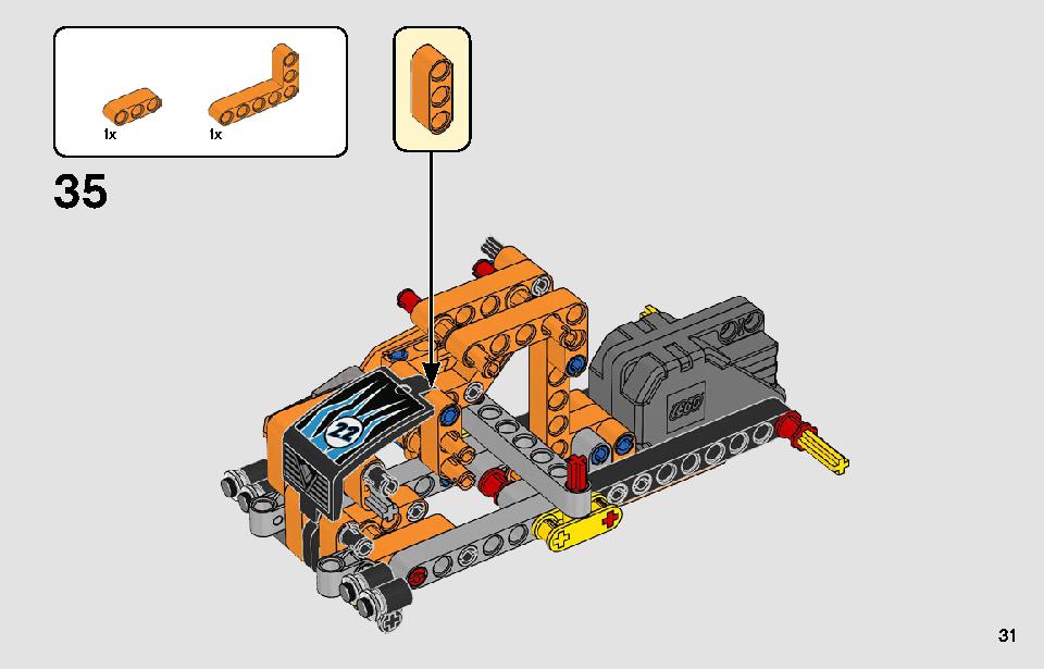 レーシングトラック 42104 レゴの商品情報 レゴの説明書・組立方法 31 page