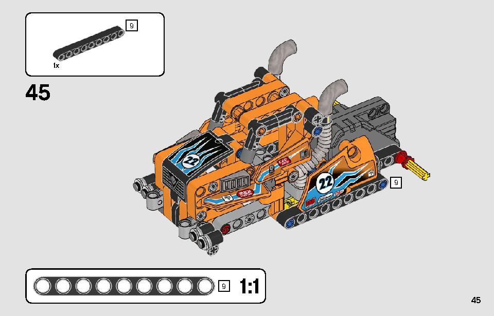 レーシングトラック 42104 レゴの商品情報 レゴの説明書・組立方法 45 page