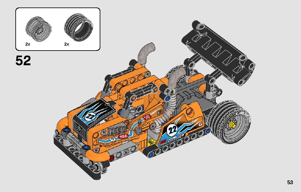 レーシングトラック 42104 レゴの商品情報 レゴの説明書・組立方法 53 page