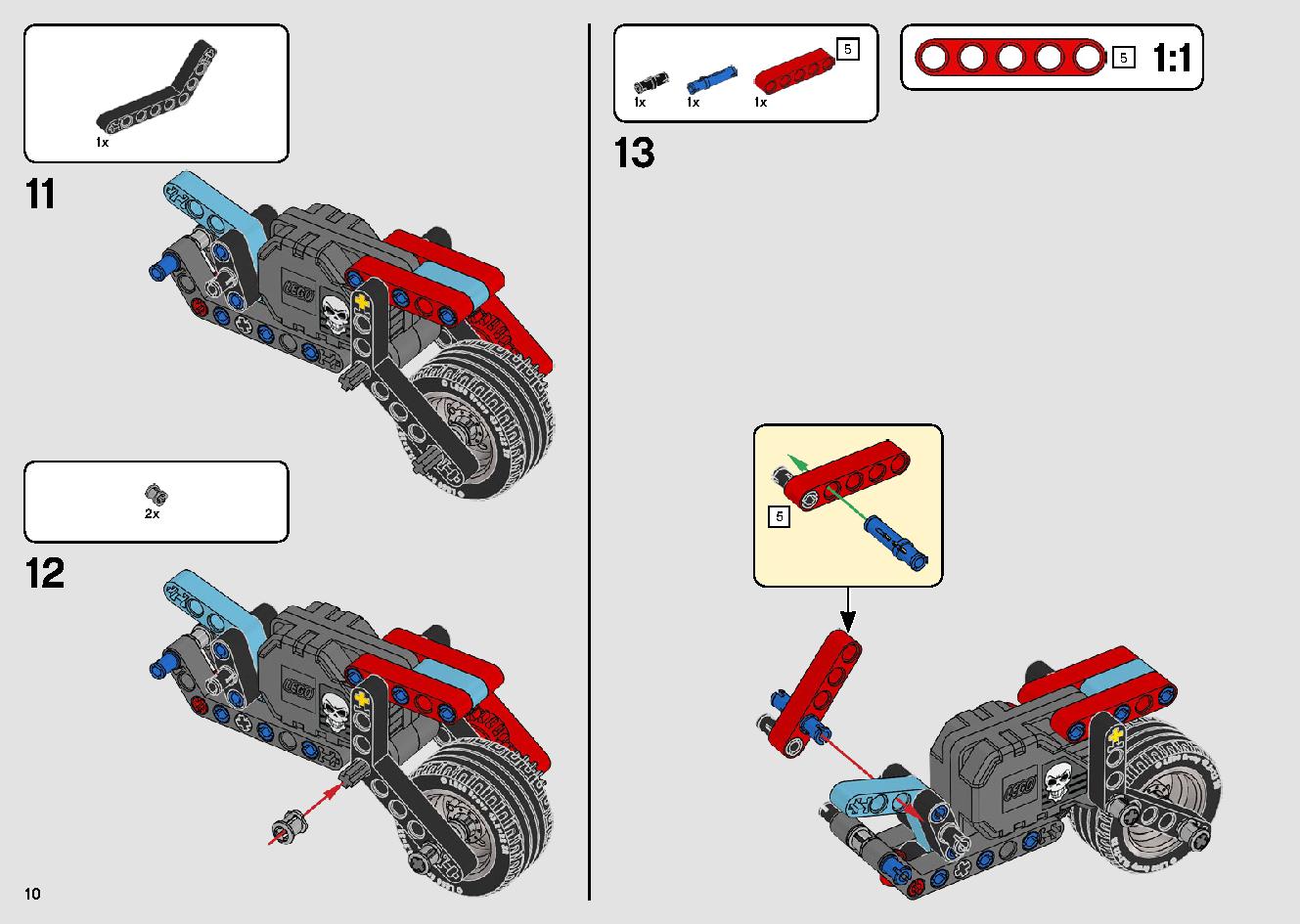 Stunt Show Truck & Bike 42106 LEGO information LEGO instructions 10 page