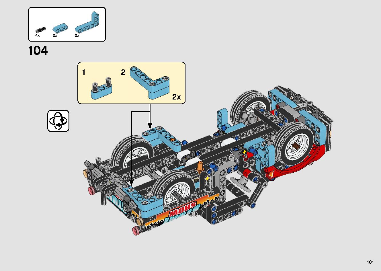トラックとバイクのスタントショー 42106 レゴの商品情報 レゴの説明書・組立方法 101 page