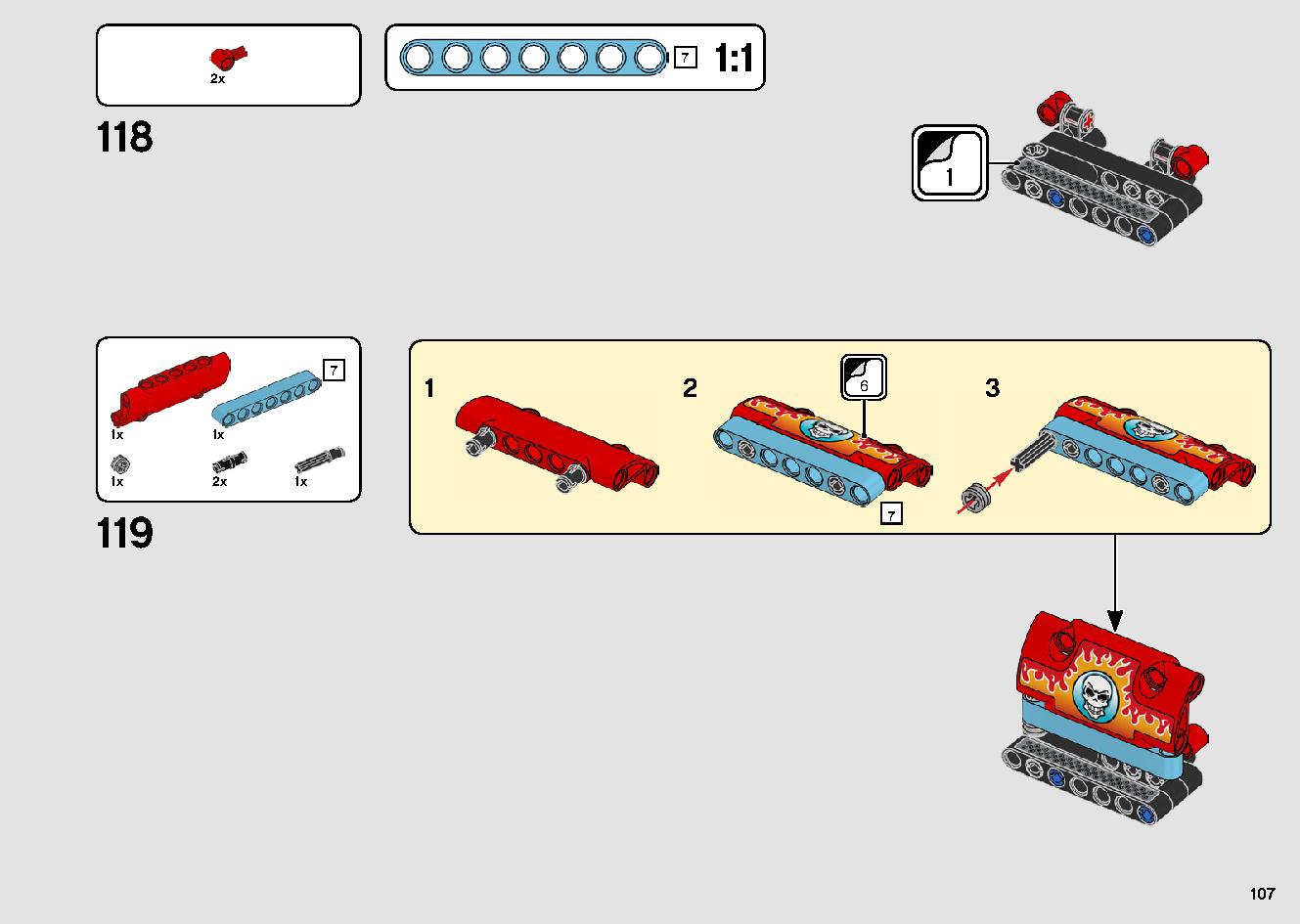 トラックとバイクのスタントショー 42106 レゴの商品情報 レゴの説明書・組立方法 107 page