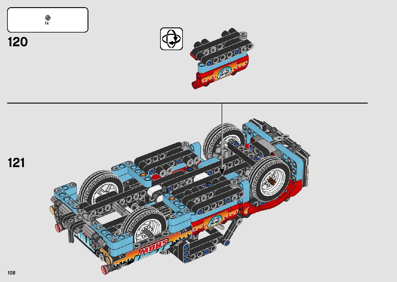 Stunt Show Truck & Bike 42106 LEGO information LEGO instructions 108 page