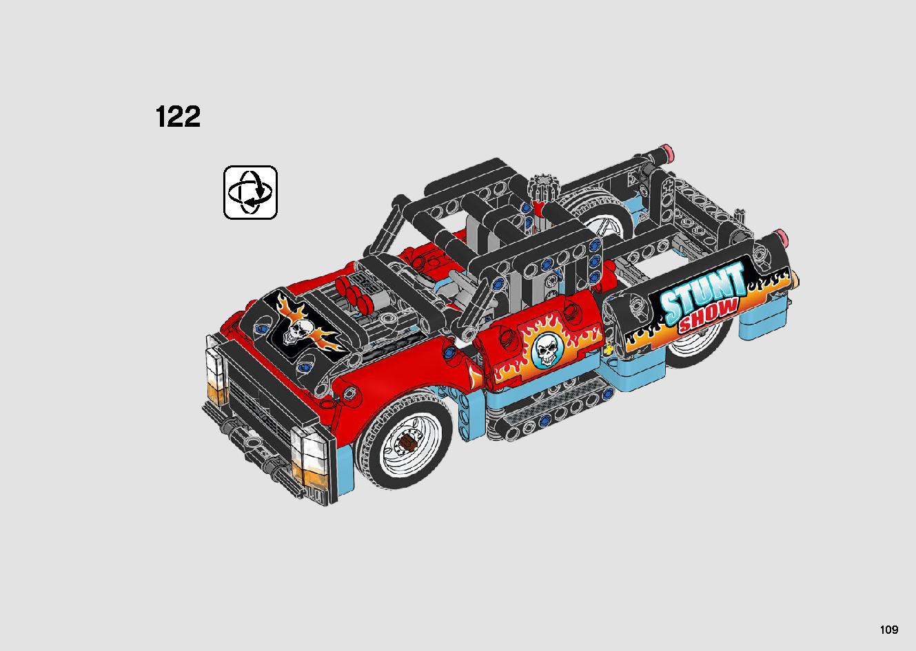 トラックとバイクのスタントショー 42106 レゴの商品情報 レゴの説明書・組立方法 109 page