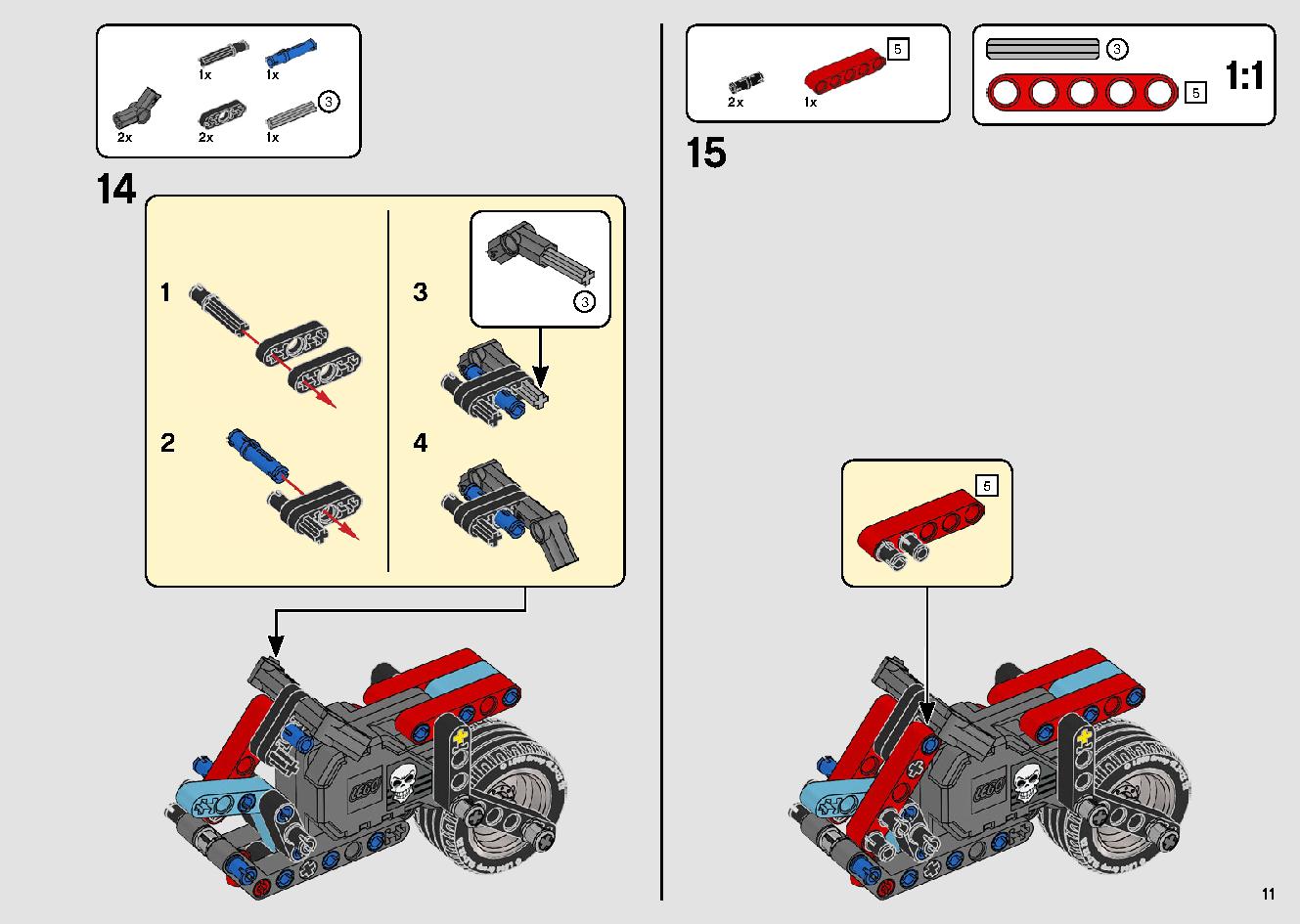 トラックとバイクのスタントショー 42106 レゴの商品情報 レゴの説明書・組立方法 11 page