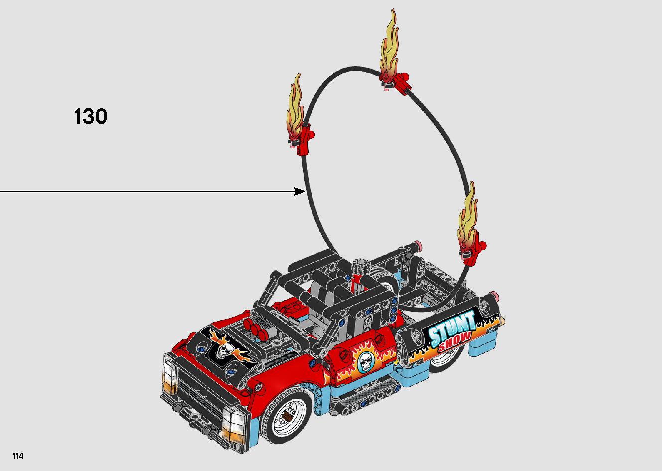 トラックとバイクのスタントショー 42106 レゴの商品情報 レゴの説明書・組立方法 114 page