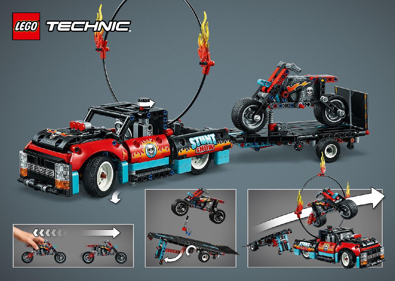 Stunt Show Truck & Bike 42106 LEGO information LEGO instructions 116 page