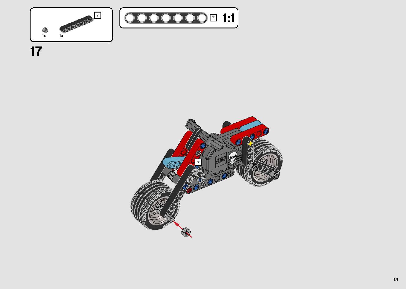 トラックとバイクのスタントショー 42106 レゴの商品情報 レゴの説明書・組立方法 13 page